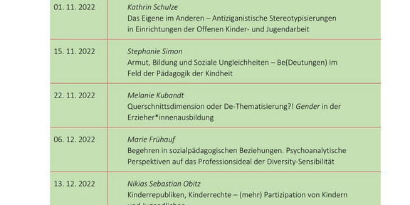 Dies ist das Programm des Colloquium im Wintersemester 2022-2023