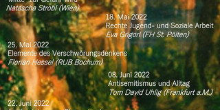 Plakat zur Vorlesungsreihe Verschwörungsrhetoriken