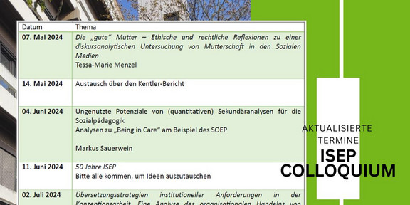 Program for the Social Pedagogical Colloquium