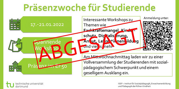 Präsenzwoche abgesagt Plakat Präsenzwoche abgesagt