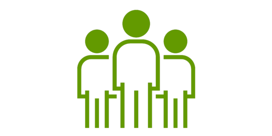 grünes Icon Menschengruppe