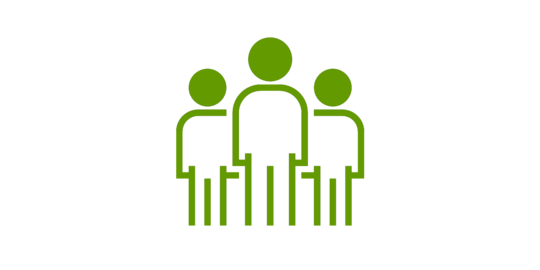 grünes Icon Menschengruppe