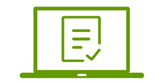 computer screen with checklist